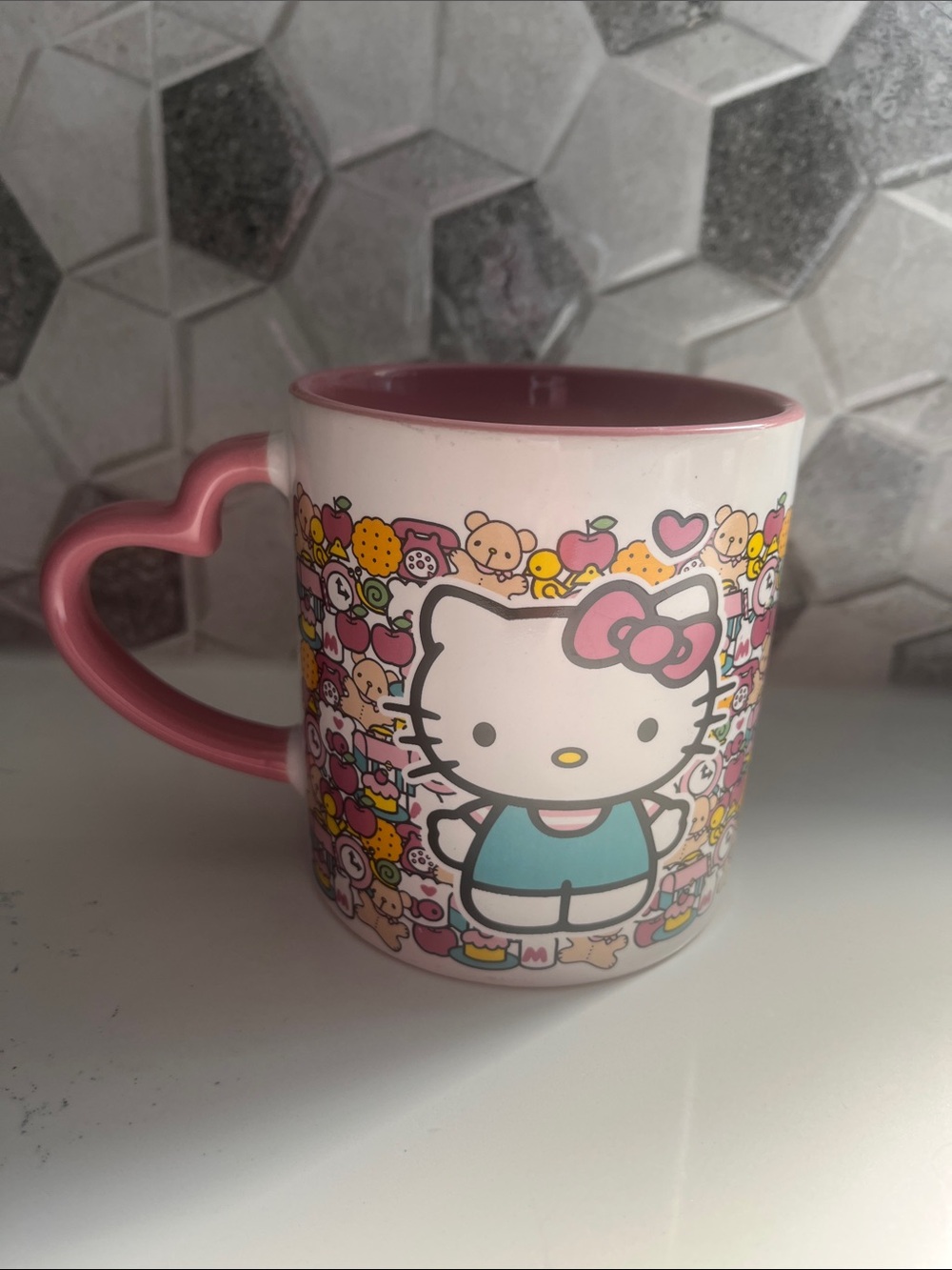 Sanrio Hello Kitty Pink-Accent Heart Handle Mug